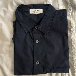 Alex Mill Shirt in Paper Poplin - Dark Navy